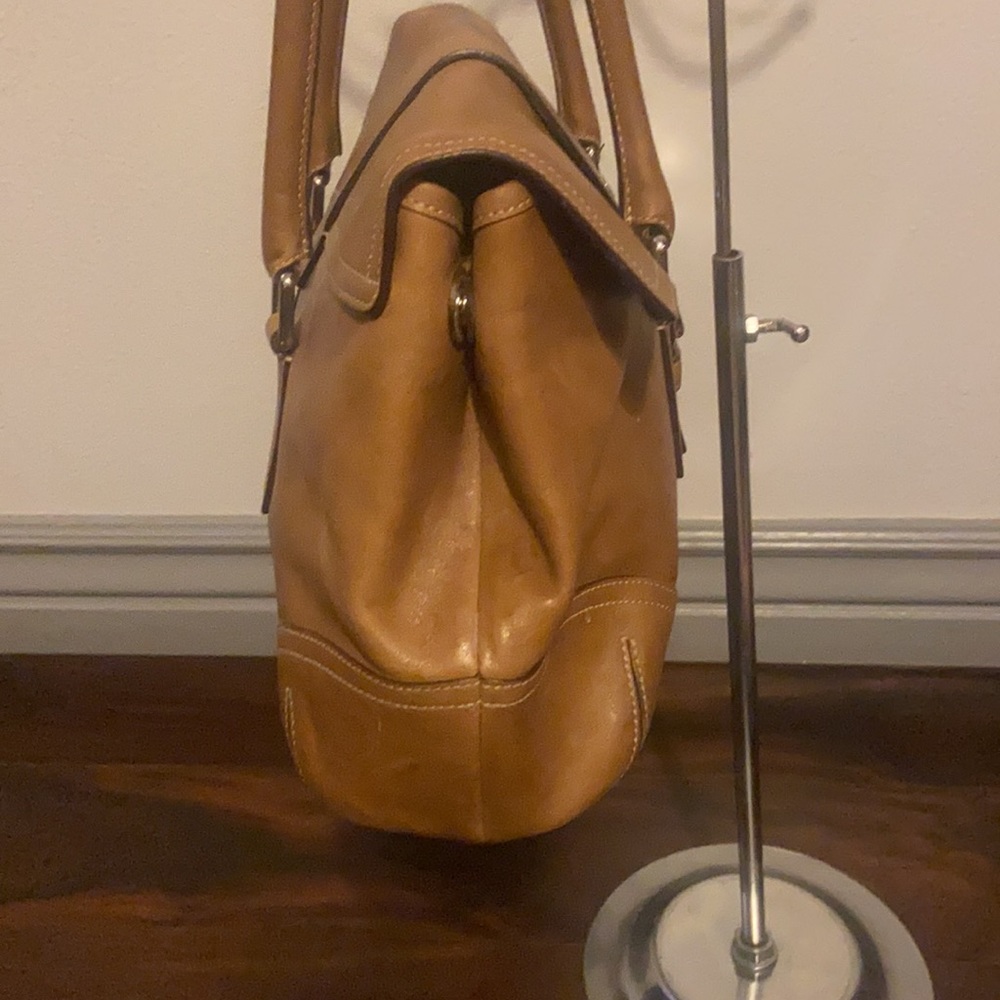 Coach camel signature satchel shoulder bag - Picture 6 of 16
